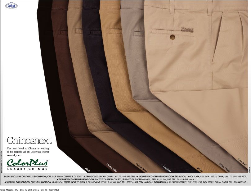 Colorplus Men's Chinos (Cotton Trousers)